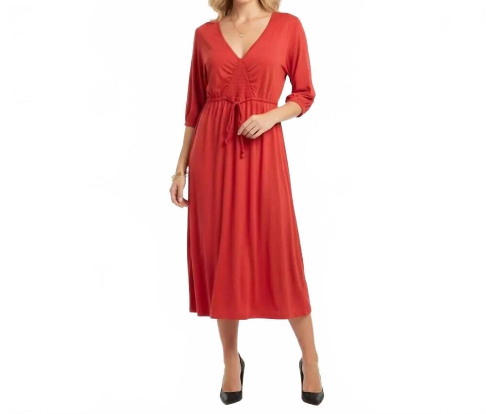 NEW JUICY COUTURE modal midi tunic dress in red